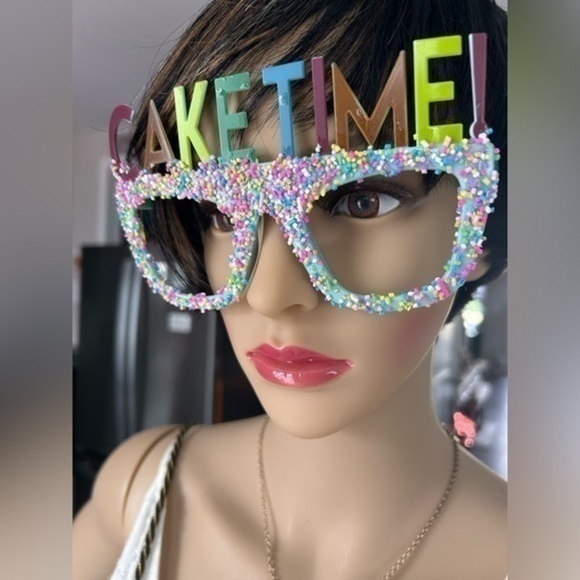 โจNWT Birthday Party ๐ฅณ Cake ๐ Time Candy ๐ญ Sprinkle glasses - Picture 4 of 10